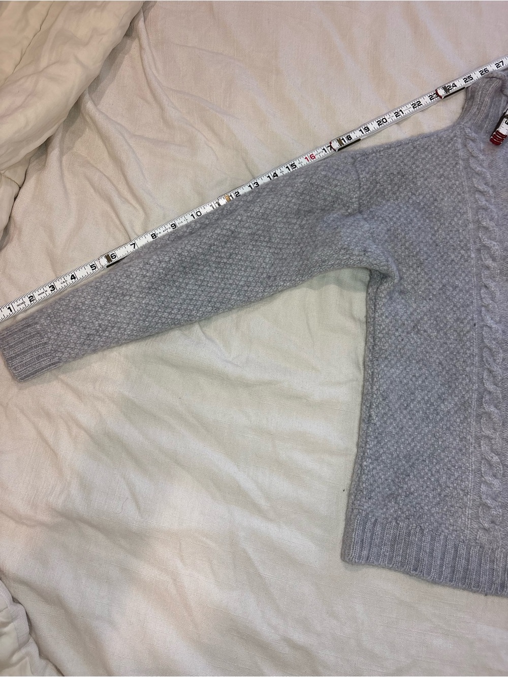 Mantovani Studio Gray 100% Italian Cashmere Ribbed Turtleneck Sweater Large L - Picture 4 of 9